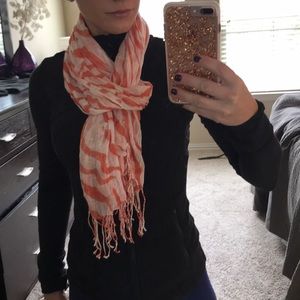 Orange zebra scarf new w tags